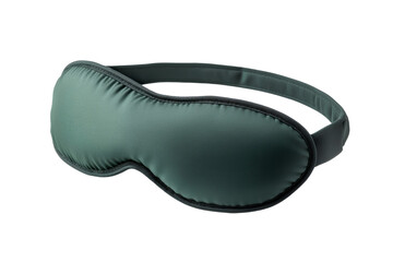 Green eye mask with a black strap isolated