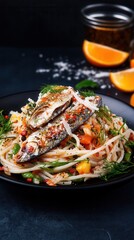 Artistic plate of food highlighting fresh fish served with elegant presentation for a memorable dining experience