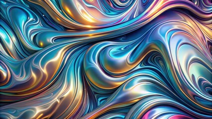 Abstract fluid silver mercury pattern with mesmerizing colors on beautiful background, visual appeal , abstract art