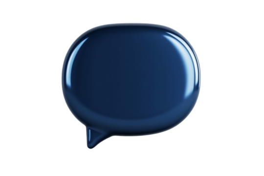 Blue oval shaped object with a white border, isolated