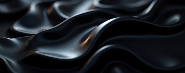 Obraz premium Smooth, high-gloss black plastic reflecting light , surface, reflection, pattern