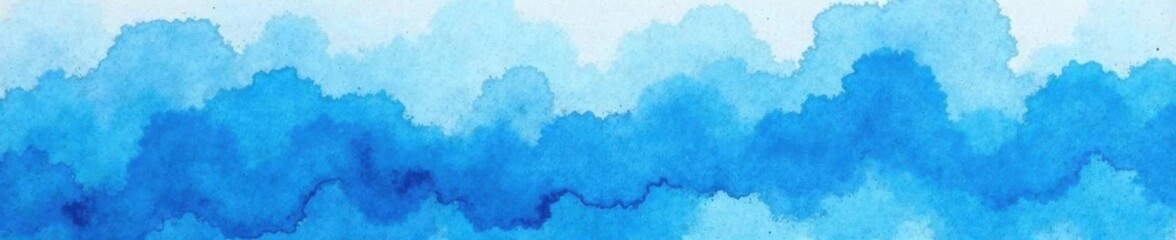 Fototapeta premium Abstract blue watercolor wash with subtle texture, hue, design