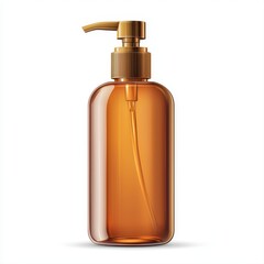 Realistic bottle of liquid soap isolated on a white background perfect for clean aesthetics and hygiene depictions