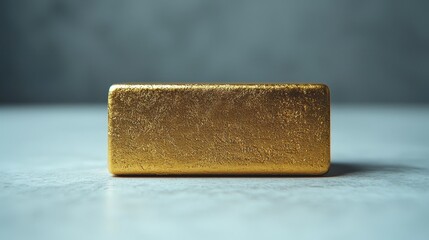 Gold Bar on Gray Surface