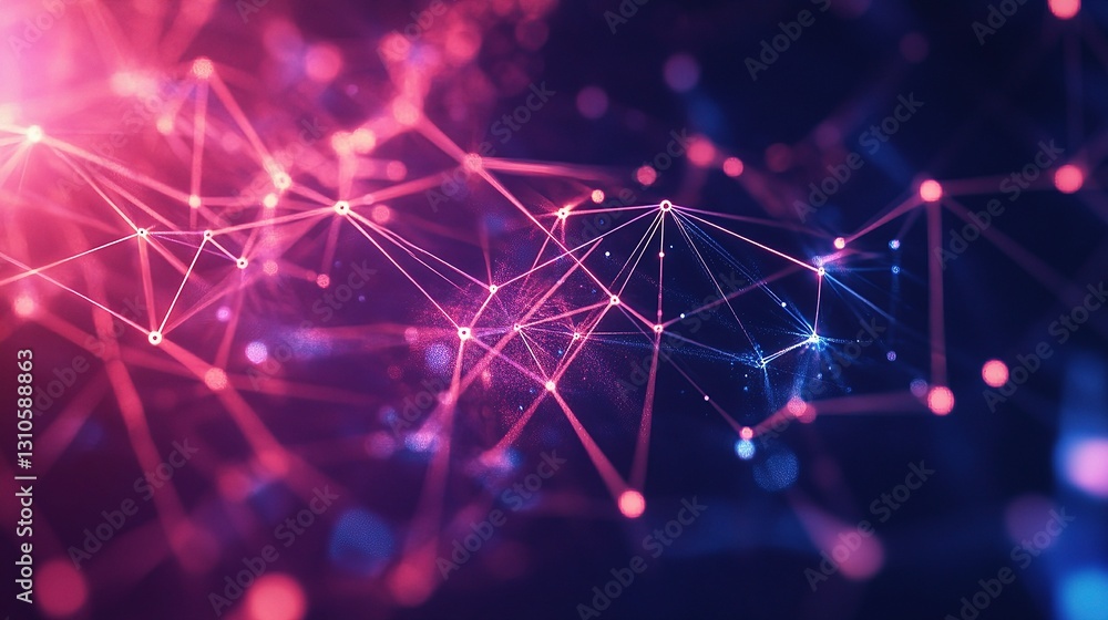 Poster modern technology background featuring glowing lines and patterns