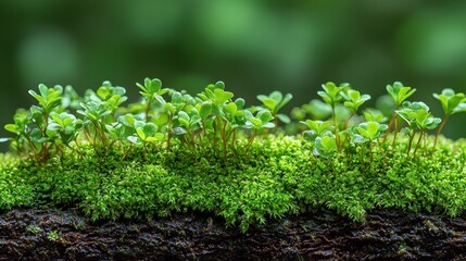 Fresh Moss Growth on a Log