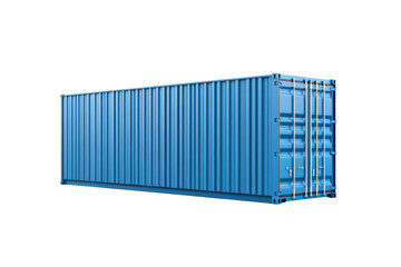 Obraz premium Large blue container with a white background, isolated