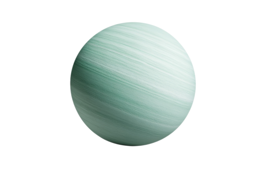 Large green egg shaped object with a white background, isolated