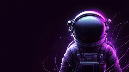 Purple astronaut illustration