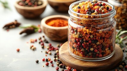 Indian spice blend in glass jar
