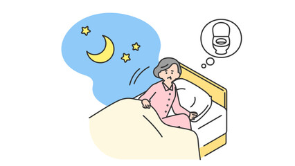 睡眠：夜中にトイレに行きたくなるシニア女性