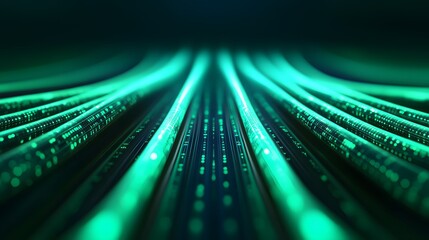 Green lines form digital channels