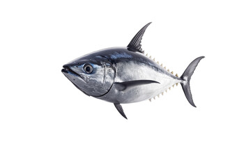 Fototapeta premium Large fish with a black and white body and a blue eye, isolated