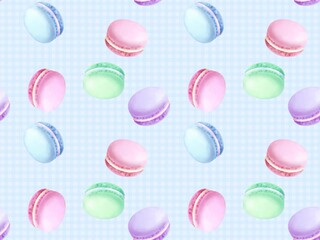 マカロンのシームレスパターン　B-4
