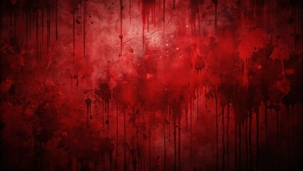 Dark crimson red horror wall background with visible blood splatters and scratches , bloody, horror,  bloody, horror, eerie