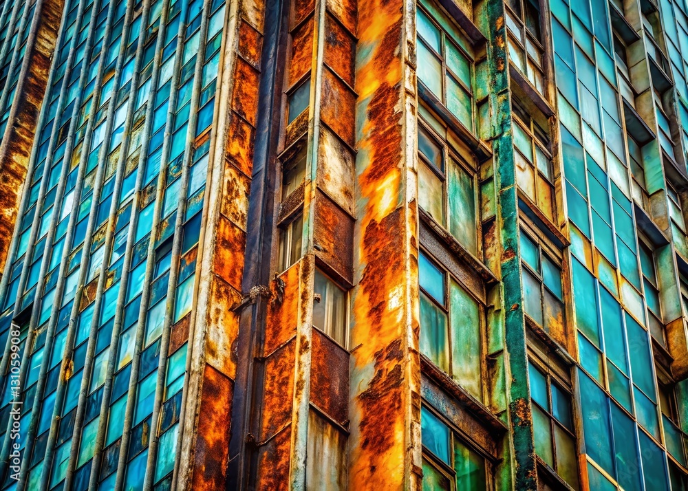 Poster macro architectural skyscraper fade texture background - abstract cityscape detail