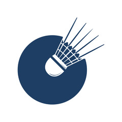 Badminton shuttlecock vector icon