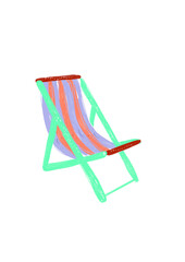beach chair in purple and teal for summer