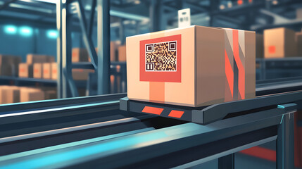 Barcode Scanning for Tracking Flat illustration