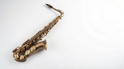 Alto Saxophone on White Background