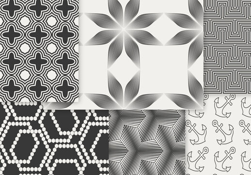 Patterns Simple Geometric Dark on Light Background