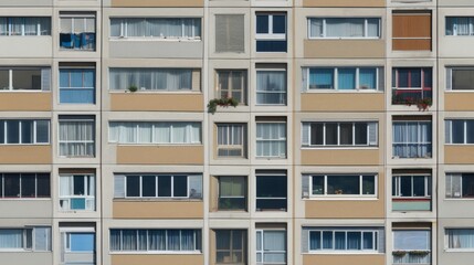The facade of an apartment building