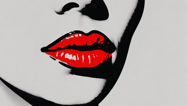 Bold Red Lips: A Pop Art Inspired Close-Up