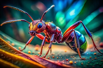 Macro Photography: Ant Close-Up, Detailed Insect Anatomy, Nature Wildlife