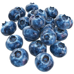 Fresh Blueberries On A White Background. Summer Fruit, Antioxidant, And Healthy Food