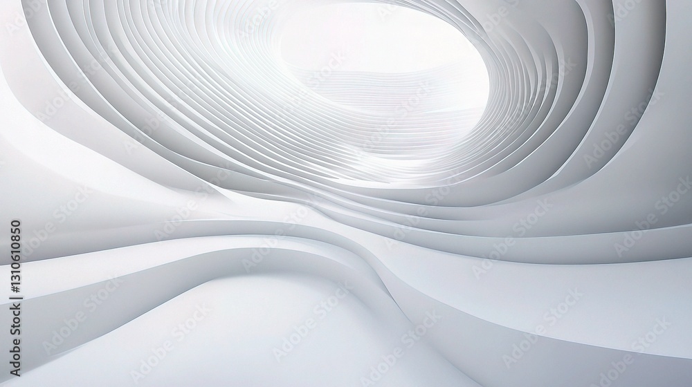 Poster abstract white background with smooth waves and soft lines