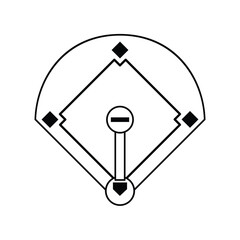  baseball field icon line.