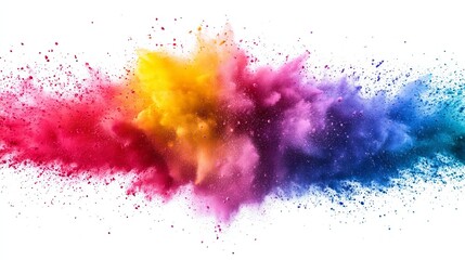 beautiful colorful powder burst isolated for commercial photography purposes