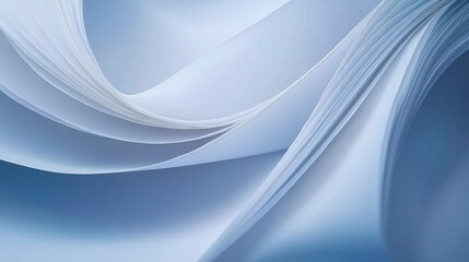 Abstract Paper Curves - Soft Blue Tones