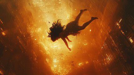 halloween spider on a fire