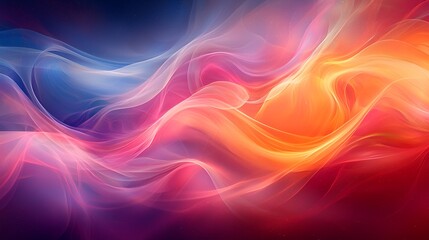 Obraz premium Abstract swirling colorful smoke, vibrant energy flow, digital art, background image