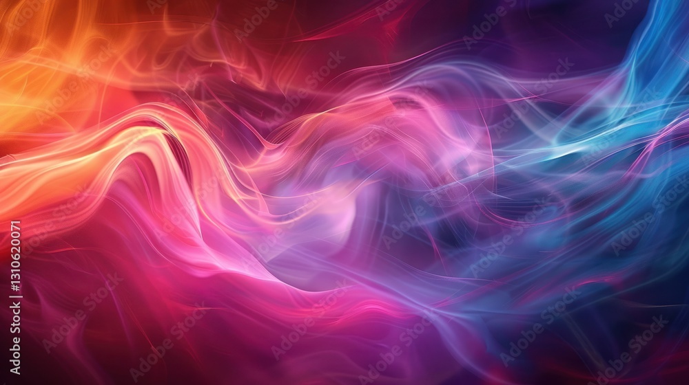 Poster colorful abstract swirls of light creating a dynamic scene