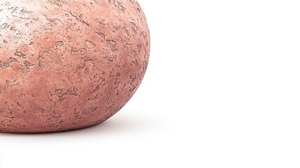 Fototapeta premium Abstract sphere, textured, isolated, white