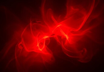 Fototapeta premium Intense Red Abstract Light Swirls. AI Generated