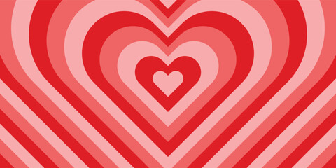 concentric hearts colour background