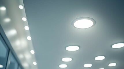 Modern Minimalist Interior Design with Spotlights on Ceiling