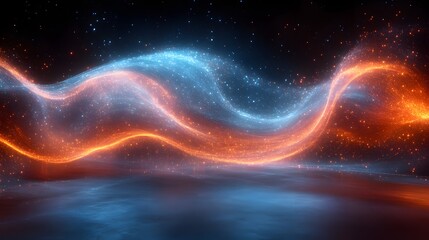 Obraz premium Cosmic energy ribbon, swirling nebula