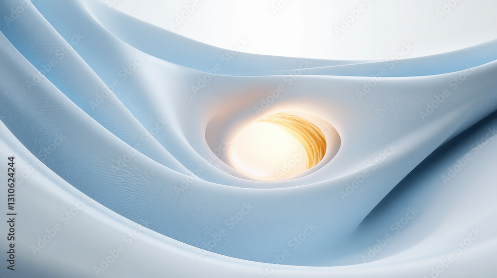 Poster 3d render of an abstract background with a white and blue gradient