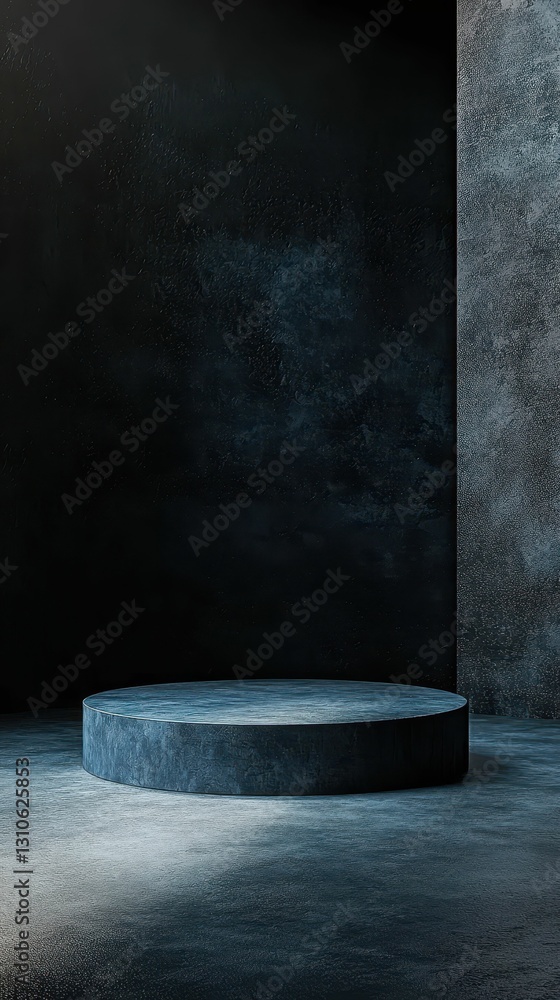 Poster minimalist stage background with gradient fade design elements
