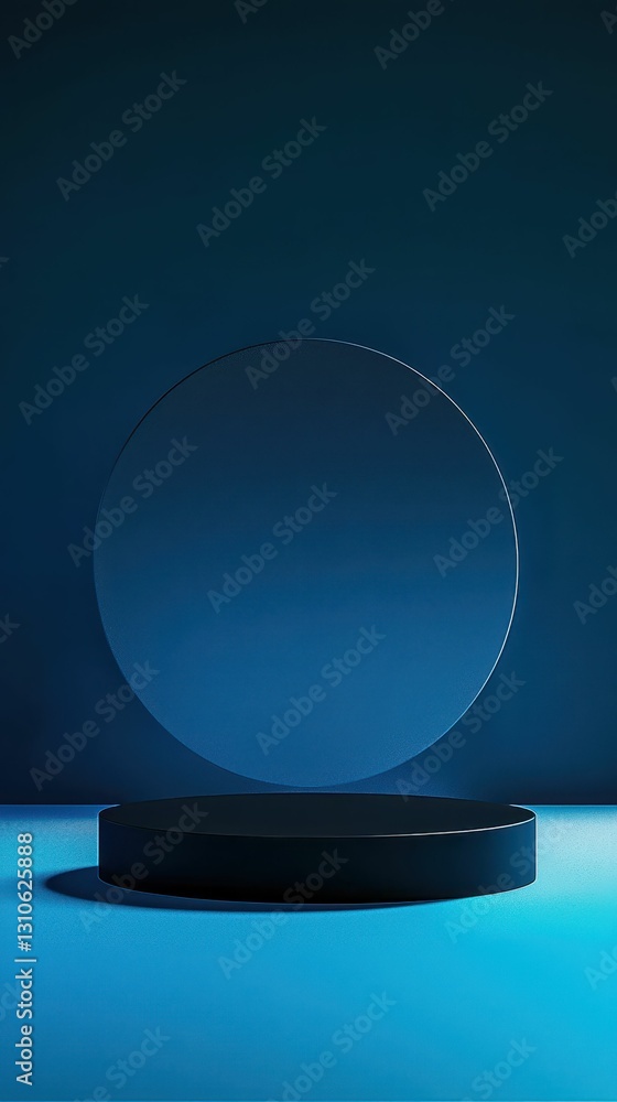 Poster minimalist stage with gradient fade background for product display
