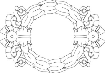 sketch vector illustration silhouette design decorative carving ornament decoration floral classic vintage ethnic traditional 