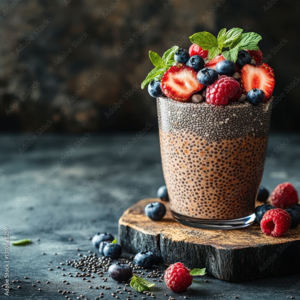 Aufkleber a whimsical display of chia seeds repeatedly showcasing their versatile nature in a creative and fun