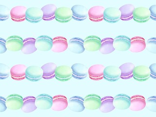 マカロンのシームレスパターン　C-1