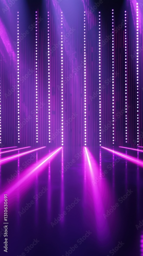 Poster modern stage background with sharp angular led lighting effects