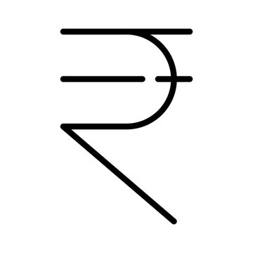 rupee symbol outline icon
