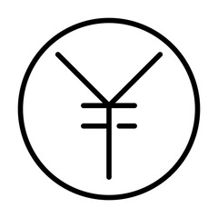 Obraz premium yen coin vector icon